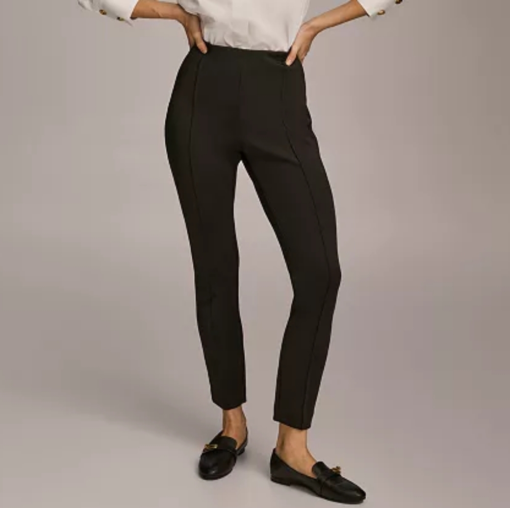 Donna Karan High Rise Slim Stretch Slacks Trousers - Picture 1 of 14